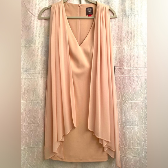 Vince Camuto Crepe Wind Dress in Blush - Picture 3 of 7